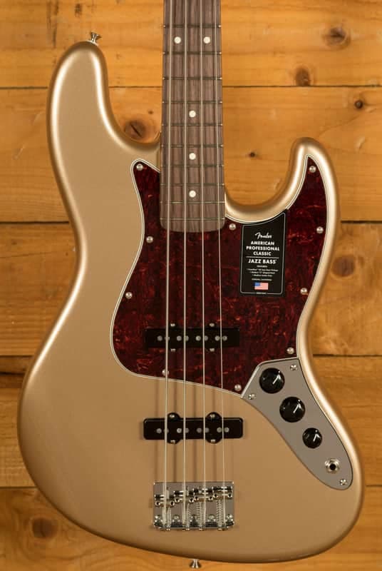 Fender American Professional Classic Jazz Bass - Rosewood - Faded Firemist Gold