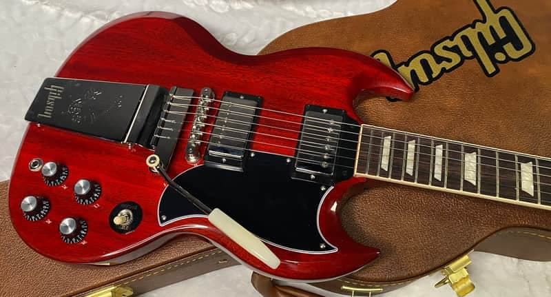 NEW! Gibson SG Standard '61 Maestro Vibrola Vintage Cherry - 6.95 lbs - Authorized Dealer! G07337