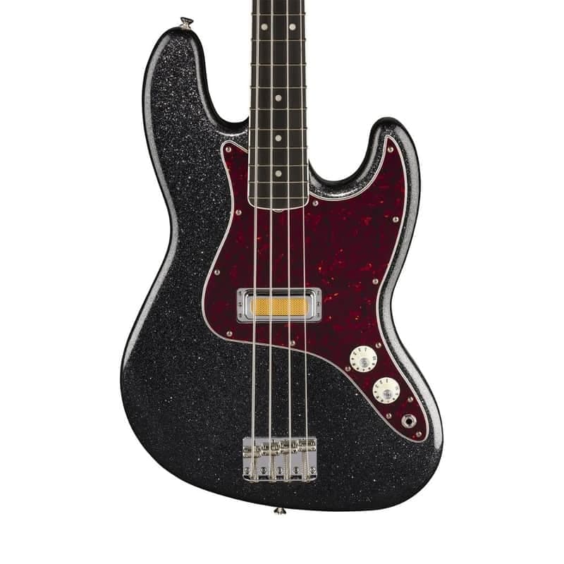 Limited Edition Fender Gold Foil Jazz Bass - Black Sparkle
