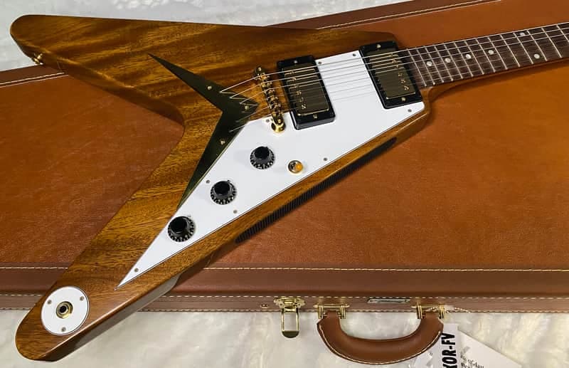 NEW! Gibson Custom 1958 Mahogany Flying V Reissue Electric Guitar - Antique Natural, VOS - WOW - Authorized Dealer - 7.75lbs! - G07550