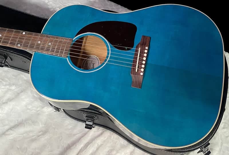 NEW ! Gibson Acoustic J-45 Standard Acoustic Guitar - Bluebonnet Gloss - Authorized Dealer - 4.3lbs - G07819