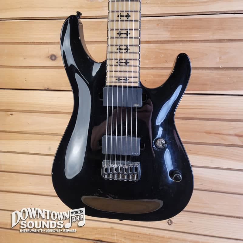 Schecter Jeff Loomis JL-7 7-String Electric Guitar - Gloss Black, 7lbs 6oz