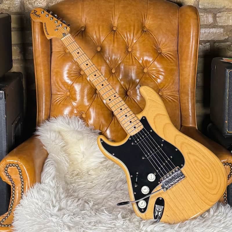 1976 Fender Stratocaster Vintage Left Handed Natural Electric Guitar W/ Hardshell Case!