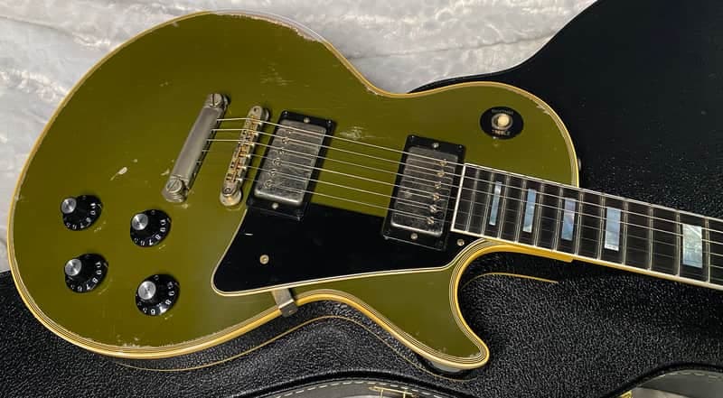 NEW! Gibson Custom 1968 Les Paul Custom Reissue - Olive Drab/Ebony Murphy Lab Heavy Aged - Only 9.3lbs! In-Stock! - Authorized Dealer - G07562