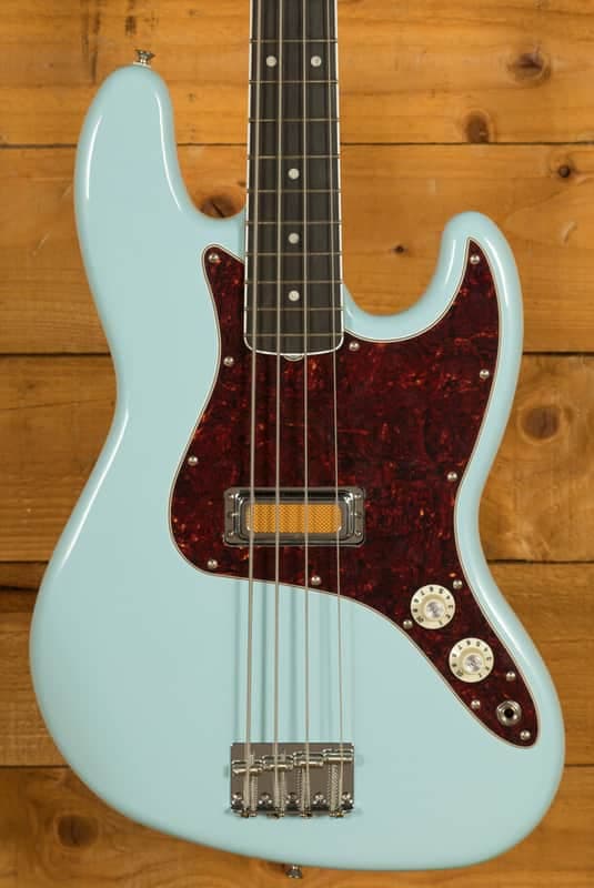 Fender Gold Foil Jazz Bass - Ebony - Sonic Blue *B-Stock*