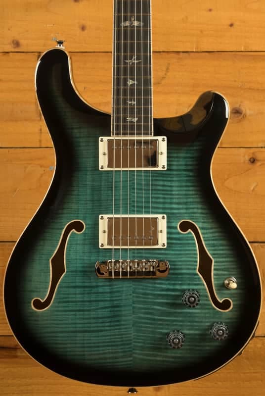 PRS SE Hollowbody II Piezo - Peacock Blue Burst
