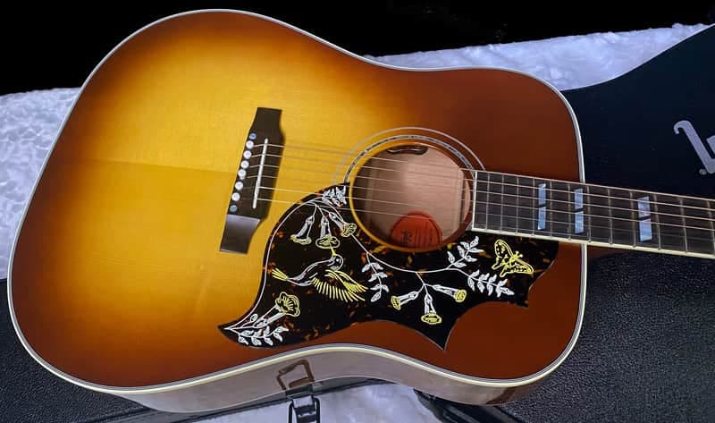NEW! Gibson Custom Shop Hummingbird Koa/Carpathian Spruce Acoustic-Electric Guitar - Honeyburst - 4.65 lbs - Authorized Dealer! G06299