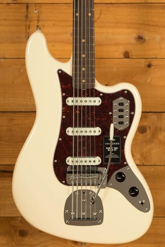 Fender Vintera III Early '60s Bass VI - Rosewood - Olympic White