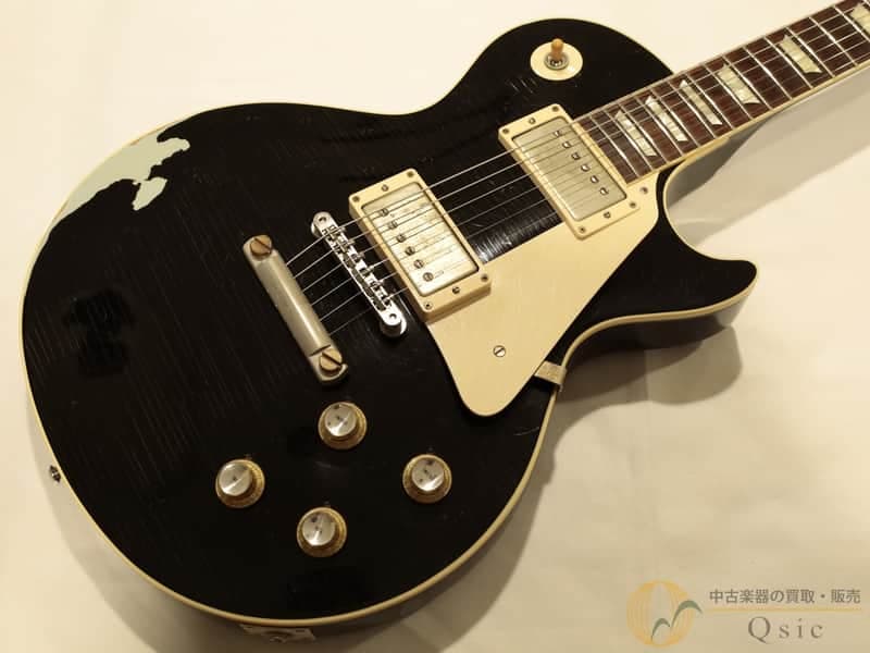 Gibson Custom Shop 1960 Les Paul Reissue Black Over Frost Blue Lightly Aged 2016