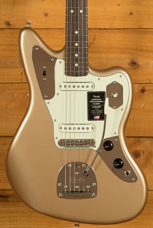 Fender American Professional Classic Jaguar - Rosewood - Faded Firemist Gold