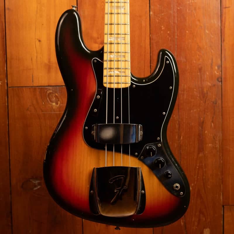 Fender Jazz Bass 3-Bolt with Maple Fretboard 1975 - Sunburst