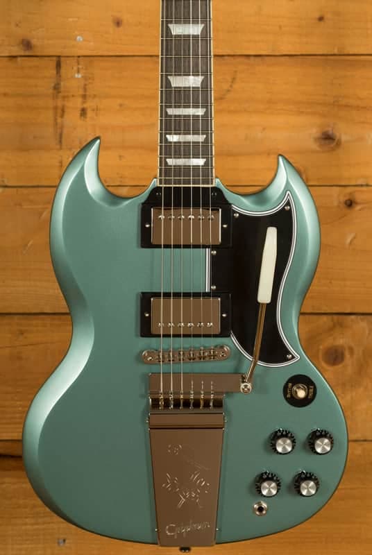 Epiphone 1964 SG Standard with Maestro Vibrola Reissue Pelham Blue