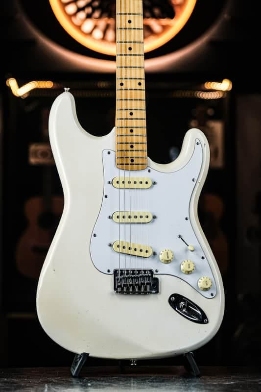 1990s Cort S-style Electric Guitar white / matching headstock