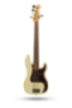 New Fender American Standard Precision Bass V Olympic White
