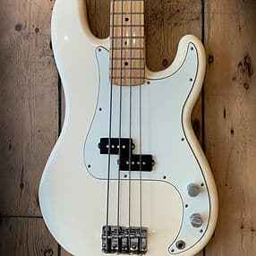 2016 Fender MIM Standard Precision Bass in white finish