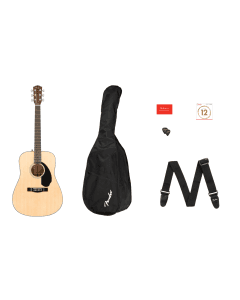 Fender CD-60S Dreadnought Acoustic Guitar Pack V2. Natural TGF33