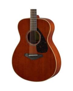 Yamaha Natural Small Body Acoustic Electric Guitar Solid Top Mahogany B/S