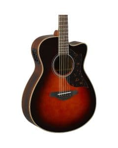 Yamaha Small Body Cutaway Acoustic Electric Guitar - Rosewood - Tobacco Brown Sunburst