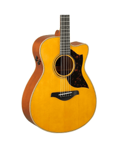 Yamaha Small Body Cutaway Acoustic Electric Guitar - Mahogany - Vintage Natural