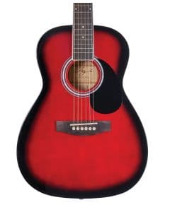 Jay Turser JJ43-PAK-RSB-A Jay Jr Series 3/4 Size Dreadnought Acoustic Guitar Pack. Red Sunburst