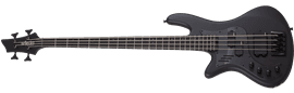 Schecter DIAMOND SERIES Stiletto-4 Stealth Pro EX Satin Black Left Handed 4-String Electric Bass Guitar