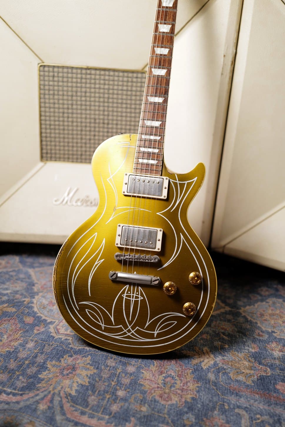 Gibson Les Paul Billy Gibbons Signature Goldtop Pinstripe Aged